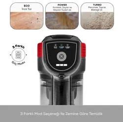 جارو شارژی عصایی کاراجا مدل  Vantuz power force max قرمز