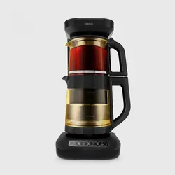 چاییساز برقی کاراجا مدل رباتیک Robotea pro دسته مشکی شیشه طلایی