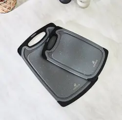 ست تخته گوشت 2 عددی کاراجا مدل Daily granit خاکستری