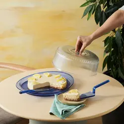 ست ظرف کیک خوری کاراجا رنگ آبی مدل Kapaklı Bal