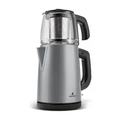 چاییساز برقی کاراجا مدل retro glass استیل خاکستری