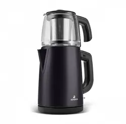 چاییساز برقی کاراجا مدل retro glass استیل مشکی