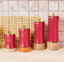 بانکه و جا حبوباتی کاراجا مدل gold berry سایز L