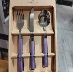 سرویس قاشق و چنگال 6 نفره کاراجا مدل Freya بنفش
