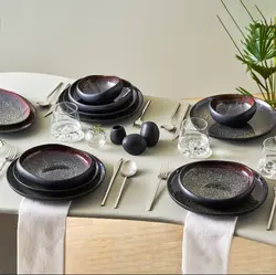 ست ظروف غذاخوری کاراجا 59 پارچه 12 نفره مدل Streamline Galactic