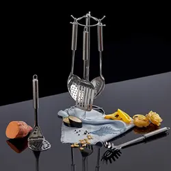 ست کفگیر ملاقه استندی کاراجا مدل chef