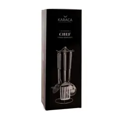 ست کفگیر ملاقه استندی کاراجا مدل chef