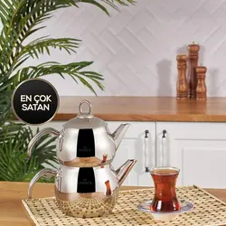 کتری قوری استیل کاراجا مدل Adelya Mini