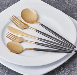 سرویس قاشق و چنگال 6 نفره جانبو مدل Colors