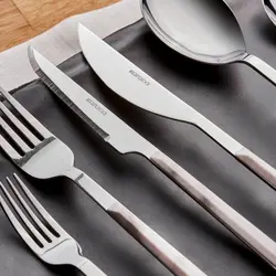 سرویس قاشق و چنگال 6 نفره 36 پارچه کاراجا مدل Leda سفید طرح مرمر