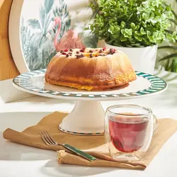 ظرف کیک خوری کاراجا رنگ سبز سفید مدل Aries