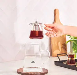 کتری قوری تمام شیشه ای کاراجا مدل giza