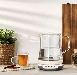 چاییساز برقی هومند مدل Royaltea 1746h سفید تمام شیشه ای