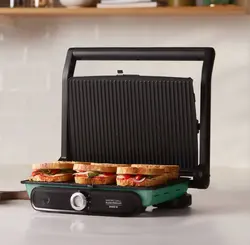 گریل و تستر کاراجا مدل Gustro Glass شش نفره سبز دریایی