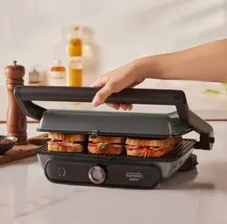 گریل و تستر کاراجا مدل Gustro Glass شش نفره خاکستری