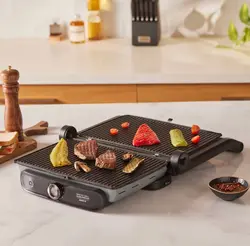 گریل و تستر کاراجا مدل Gustro Glass شش نفره خاکستری