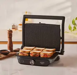 گریل و تستر کاراجا مدل Gustro Glass شش نفره خاکستری