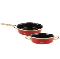 ست تابه و ماهیتابه امسان مدل Retro قرمز