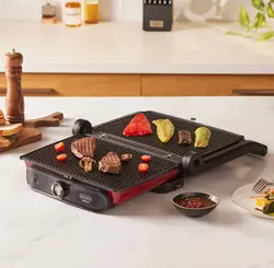 گریل و تستر کاراجا مدل Gustro Glass شش نفره قرمز