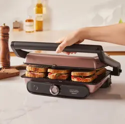 گریل و تستر کاراجا مدل Gustro Glass شش نفره رزگلد