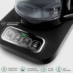 چاییساز برقی کاراجا مدل رباتیک Robotea pro دسته کروم