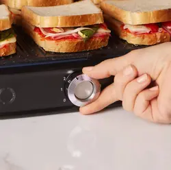 گریل و تستر کاراجا مدل Gustro Glass شش نفره آبی