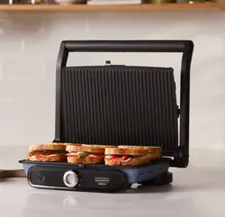 گریل و تستر کاراجا مدل Gustro Glass شش نفره آبی