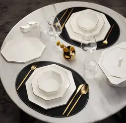 ست ظروف غذاخوری کاراجا 61 پارچه 12 نفره مدل Eight corner