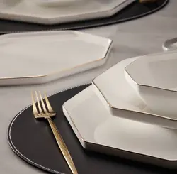 ست ظروف غذاخوری کاراجا 61 پارچه 12 نفره مدل Eight corner