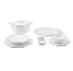 ست ظروف غذاخوری کاراجا 61 پارچه 12 نفره مدل Eight corner