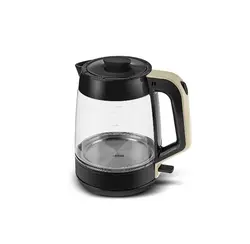 چاییساز برقی کاراجا مدل Glass Tea XL دسته کرم