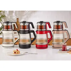 چاییساز برقی کاراجا مدل Cam Led رزگلد