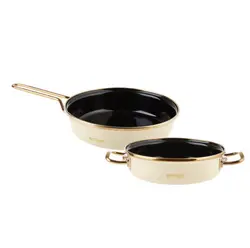 ست تابه و ماهیتابه امسان مدل Retro سفید