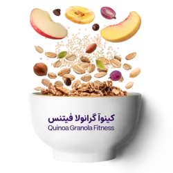 کینوا گرانولا فیتنس شیشه 380 گرمی | کینولند
