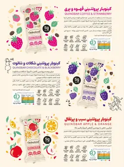 میان وعده رژیمی کینوبار پروتئینی سیب و پرتقال | کینولند