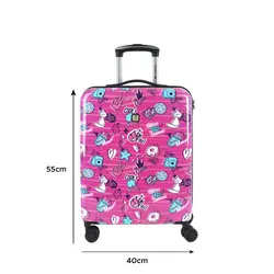 چمدان سخت کوچک Sticker سایز 20×55×40 صورتی - فروشگاه اینترنتی بیستتر