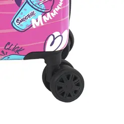چمدان سخت کوچک Sticker سایز 20×55×40 صورتی - فروشگاه اینترنتی بیستتر