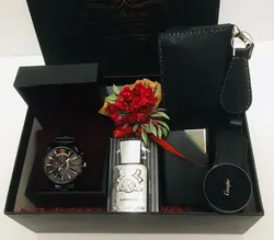 باکس هدیه مردانه مشکی کد M130