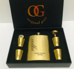 ست قمقمه جیبی چهار شات استیل مدل vodka