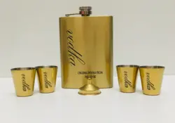 ست قمقمه جیبی چهار شات استیل مدل vodka