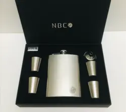 قمقمه جیبی چهار شات استیل با طرح اثر انگشت