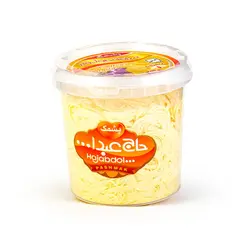 پشمک الیافی ظرفی زعفرانی حاج عبدالله - مجتهدی، حس خوب هم باوری