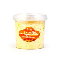 پشمک الیافی ظرفی زعفرانی حاج عبدالله - مجتهدی، حس خوب هم باوری