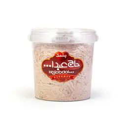 پشمک الیافی ظرفی کاکائویی حاج عبدالله - مجتهدی، حس خوب هم باوری