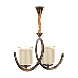 لوستر دو شعله فنری بالا