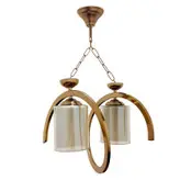 لوستر 2 شعله مدل فنر پایین