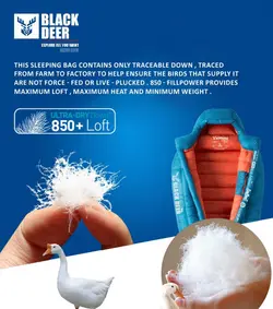 کیسه خواب پر غاز بلک دیر 600 سری آلپین | موج کوه