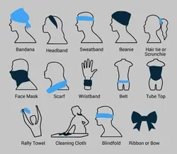 باندانا (دستمال سر) طرح هندی ابعاد 50×50 | موج کوه