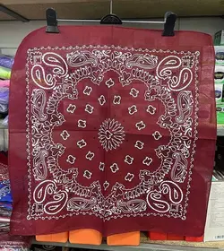 باندانا (دستمال سر) طرح هندی ابعاد 50×50 | موج کوه