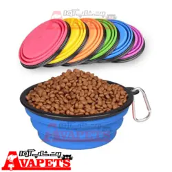 خرید ظرف آب و غذای تاشو مسافرتی سگ و گربه | پت شاپ آوا